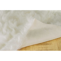 60"" X 36"" Off White Rectangular Faux Fur - Area Rug