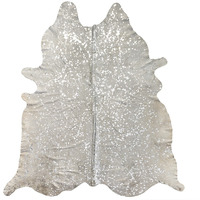 72"" X 84"" Gray And Silver Cowhide - Area Rug