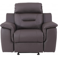 41"" Brown Fascinating Leather Reclining Chair