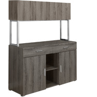 16.25"" X 47.25"" X 60"" Dark Taupe Silver Particle Board Hollow Core Metal  Office Cabinet