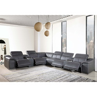 267"" X 320"" X 266.4"" Dark Grey Power Reclining 8Pc Sectional
