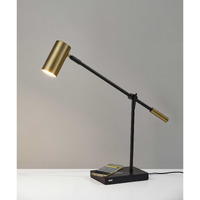 Tech Savvy Black Metal Led Charging Desk Lamp