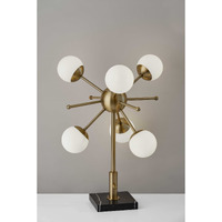 23"" Black Metal Six Light Standard Table Lamp