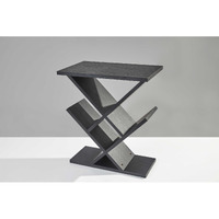 19"" X 12"" X 21.5"" Black  Accent Table