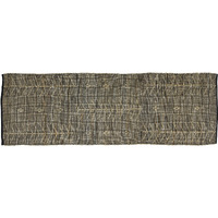 2' X 3' Black Distressed Tribal Scatter Rug