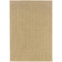 9X13 Solid Sand Beige Indoor Outdoor Area Rug