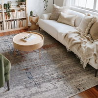 5 X 8 Gray And Brown Abstract Scraped Area Rug