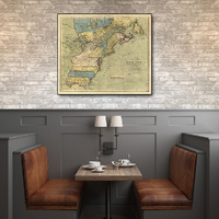20"" X 24"" Vintage 1771  Map Of North America Wall Art
