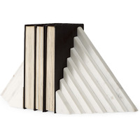 3D Modern Stepped Triangle Marble Bookends