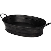 Vintage Black Metal Storage Basket