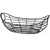 Black Metal Boat Shaped Basket