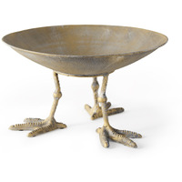 Antiqued Gold Webbed Feet Centerpiece Bowl