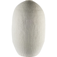 Narrow White Textured Ceramic Vase