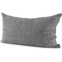White And Black Pattern Lumbar Throw Pillow Cover