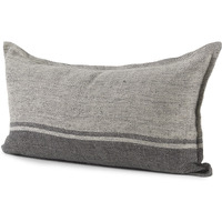 Light And Dark Gray Lumbar Throw Pillow Cover