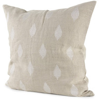 Beige And White Patterned Pillow Cover