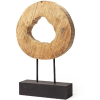 Petite Natural Wood Disc Sculpture