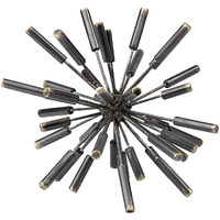 Petite Black Metal Spiked Sculpture