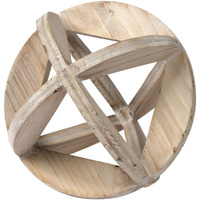 Natural Wood Geometric Decor Piece