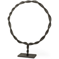 Black Metal Braided Sculpture