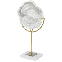 Petite White And Gold Coastal Sculpture