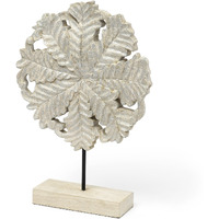 Petite Wood And Metal Floral Decor Piece