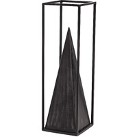 Black Metal Framed Pyramid Sculpture