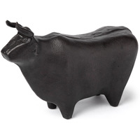 Black Cast Aluminum Bull Decor Piece