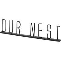 Black Metal Our Nest Sign