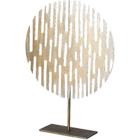 17"" Contemporary Rustic Gold Flat Round Sculpture