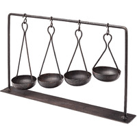 Vintage Look Four Metal Spice Rack