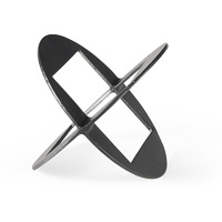 Petite Black Metal Geometric Decor Piece