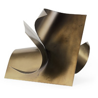 12"" Contempo Antiqued Gold Abstract Sculpture