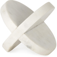Petite White Marble Circular Sculpture