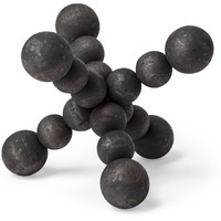 7"" Black Beaded Wooden Decorative Jack