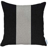 Set Of 2 Black And White Center Pillow Covers