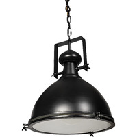 Industrial Black Metal Hanging Pendant Light