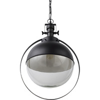 Black Metal Sphere Pendant Hanging Light