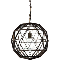 Black Metal Geometric Globe Hanging Light