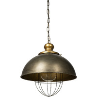 Rustic Gold Ton Metal Dome Hanging Light