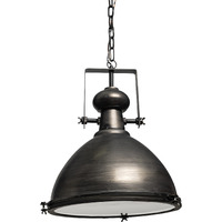 Industrial Gray Metal Hanging Pendant Light