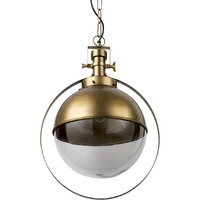 Gold Metal Sphere Pendant Hanging Light