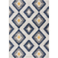 8 X 11 Blue And Gray Kilim Pattern Area Rug