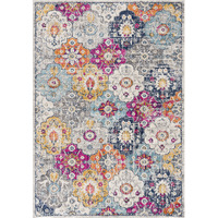 8 X 11 Rust Distressed Floral Area Rug