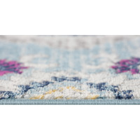 7 X 10 Blue Distressed Medallion Area Rug