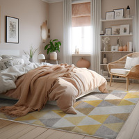 8 X 11 Yellow Triangular Lattice Area Rug