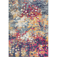 5 X 8 Multicolored Abstract Painting Area Rug