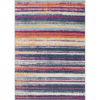 4 X 6 Multicolor Irregular Striped Area Rug