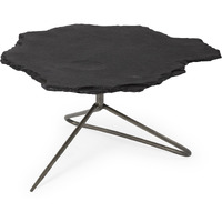 Black Slate Iron Framed Coffee Table