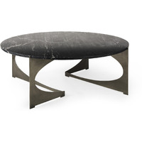 Contemporary Black Marble Coffee Table